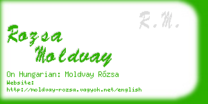 rozsa moldvay business card