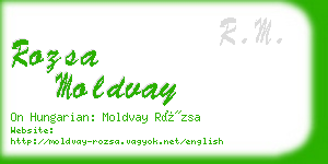 rozsa moldvay business card